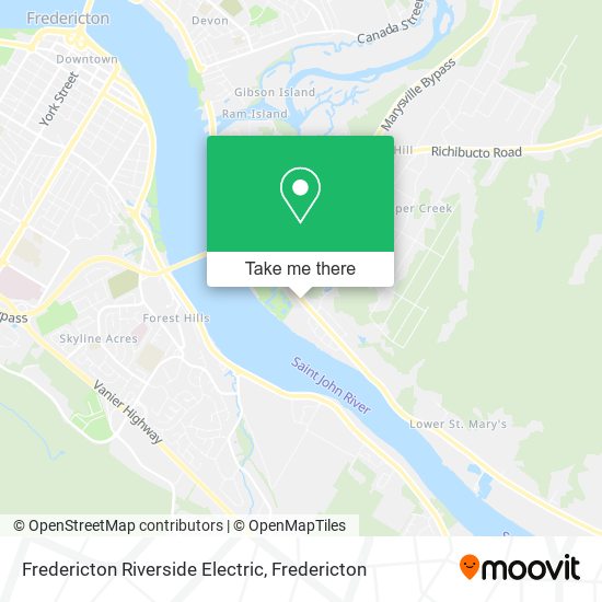 Fredericton Riverside Electric map