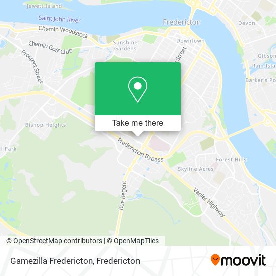 Gamezilla Fredericton map