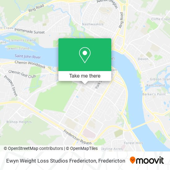 Ewyn Weight Loss Studios Fredericton map