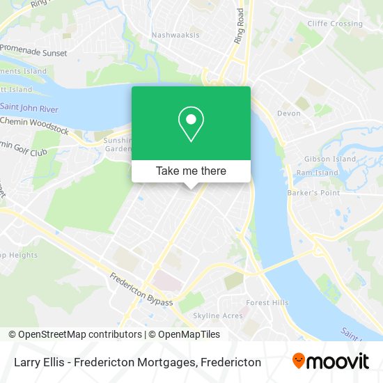 Larry Ellis - Fredericton Mortgages map