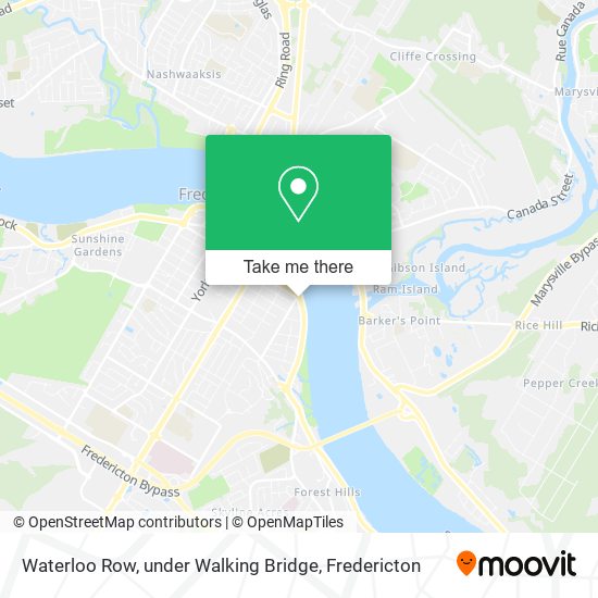 Waterloo Row, under Walking Bridge map