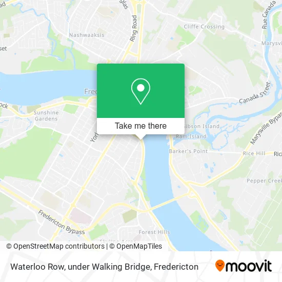 Waterloo Row, under Walking Bridge map