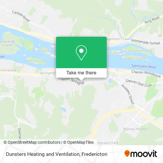 Dunsters Heating and Ventilation map