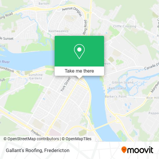 Gallant's Roofing map