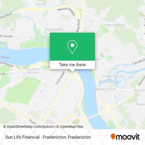 Sun Life Financial - Fredericton map