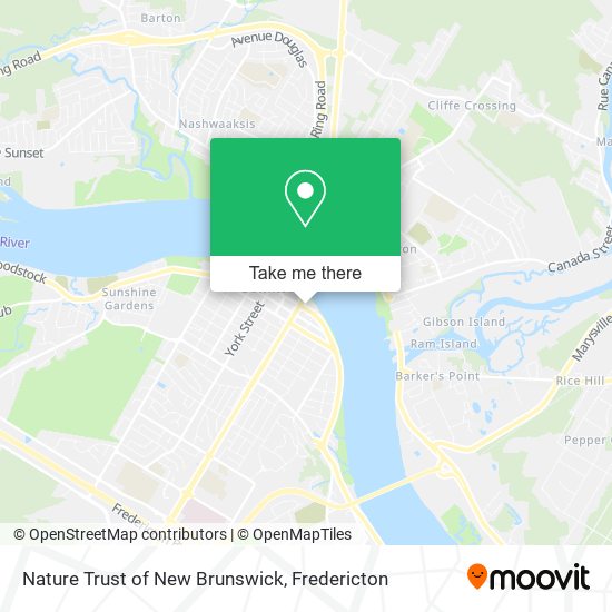 Nature Trust of New Brunswick map