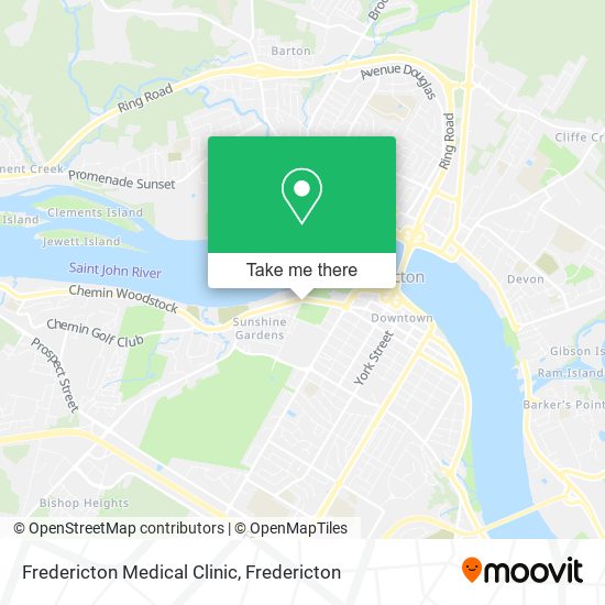 Fredericton Medical Clinic map