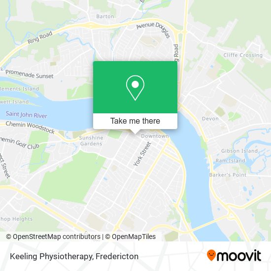 Keeling Physiotherapy map
