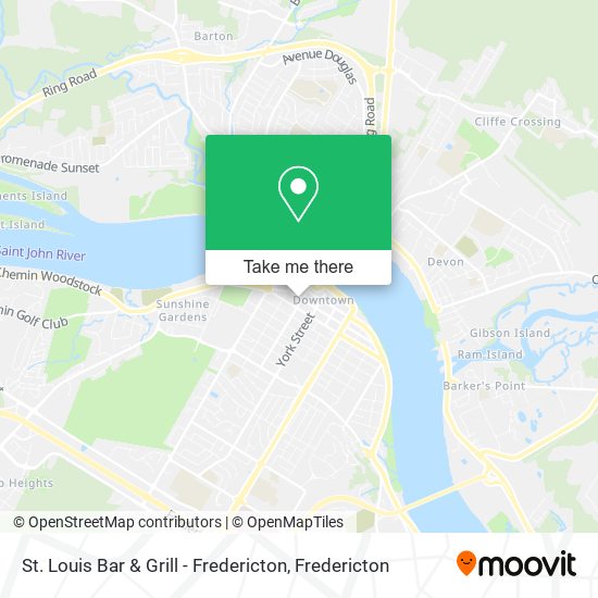 St. Louis Bar & Grill - Fredericton map