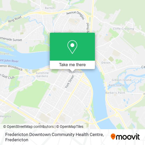 Fredericton Downtown Community Health Centre map