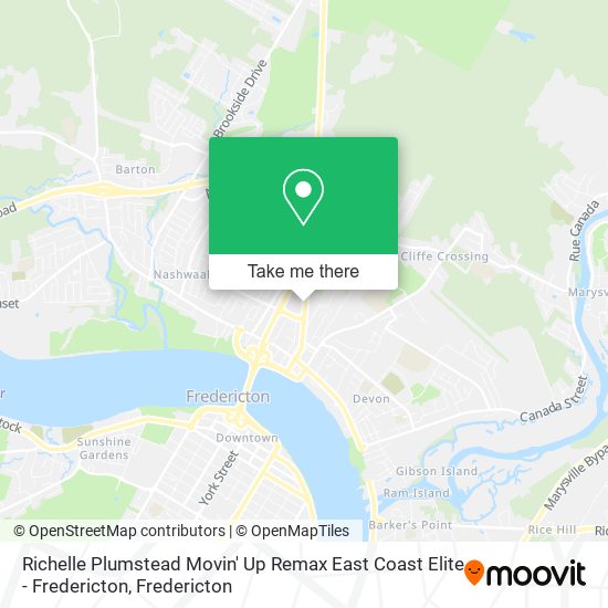 Richelle Plumstead Movin' Up Remax East Coast Elite - Fredericton map