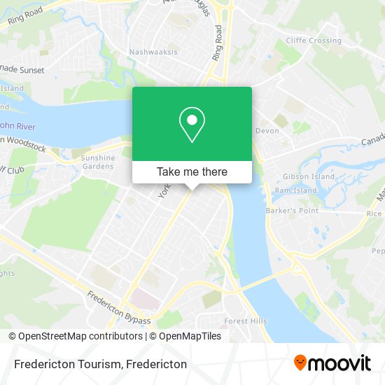 Fredericton Tourism map