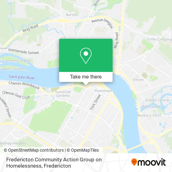 Fredericton Community Action Group on Homelessness map