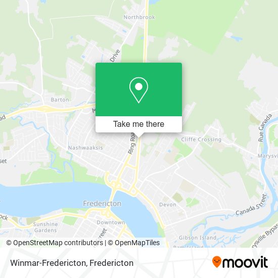 Winmar-Fredericton map