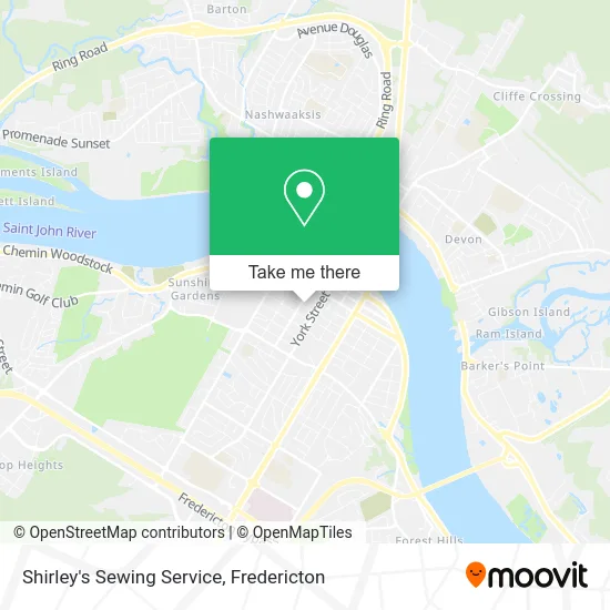 Shirley's Sewing Service map