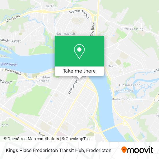 Kings Place Fredericton Transit Hub map