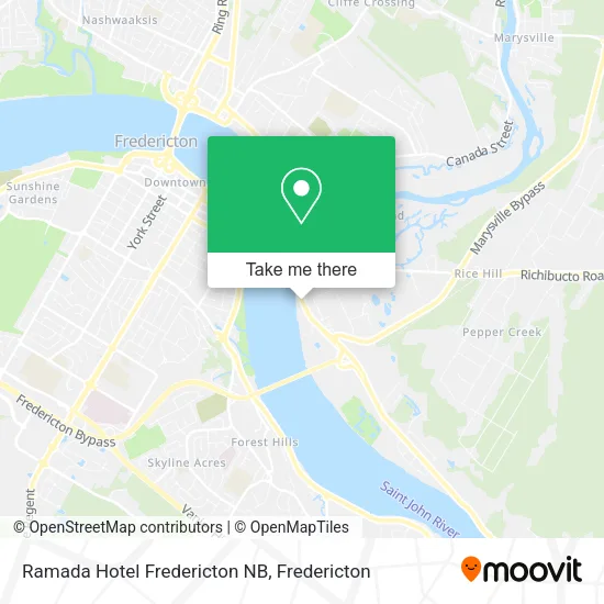 Ramada Hotel Fredericton NB map