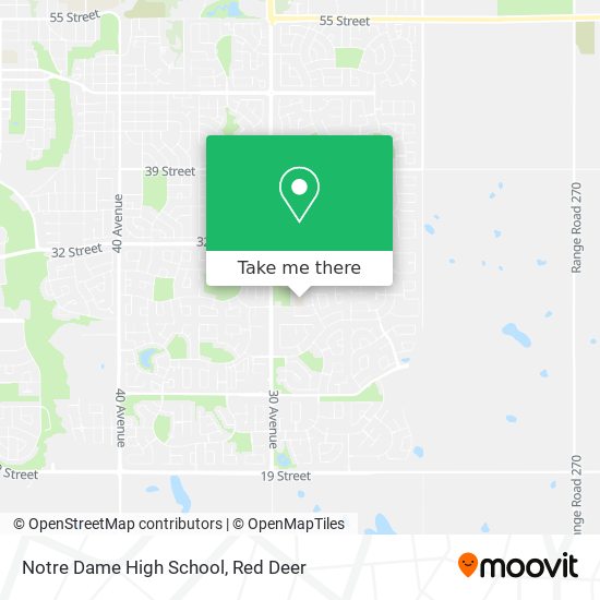 Notre Dame High School map