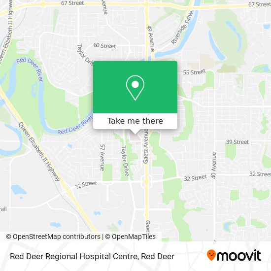 Red Deer Regional Hospital Centre map