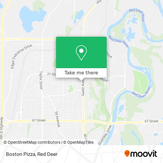 Boston Pizza map