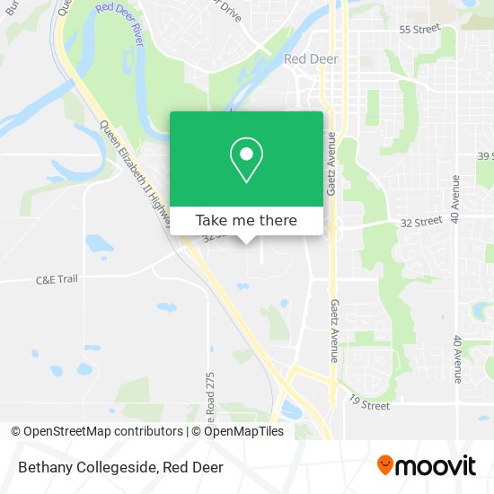 Bethany Collegeside map