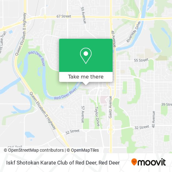 Iskf Shotokan Karate Club of Red Deer map