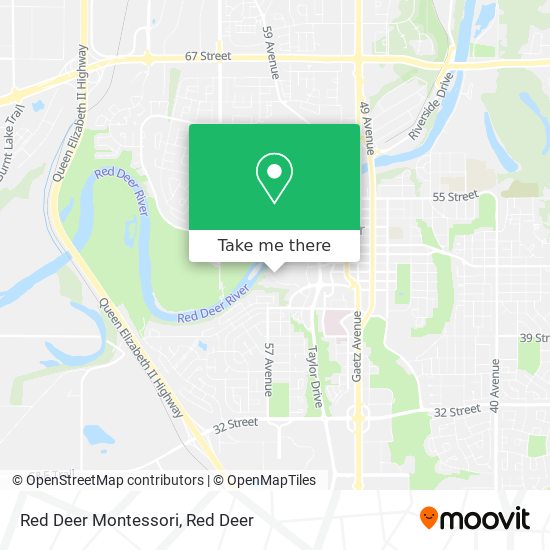 Red Deer Montessori map
