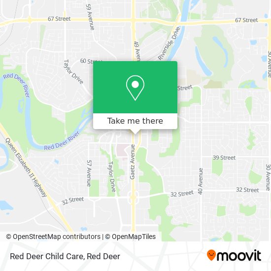 Red Deer Child Care map