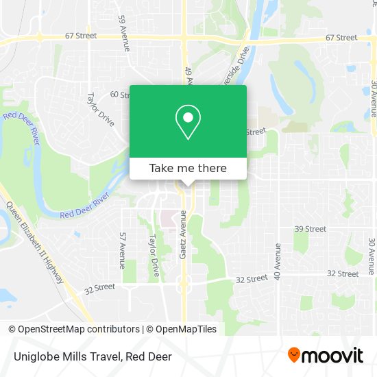 Uniglobe Mills Travel map