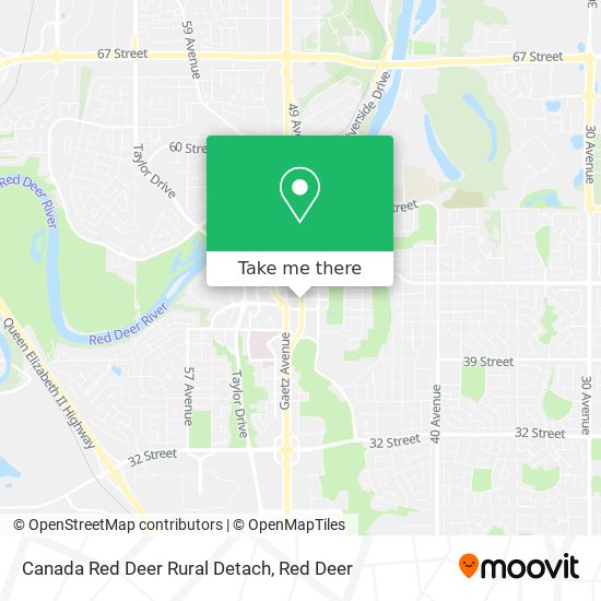 Canada Red Deer Rural Detach map