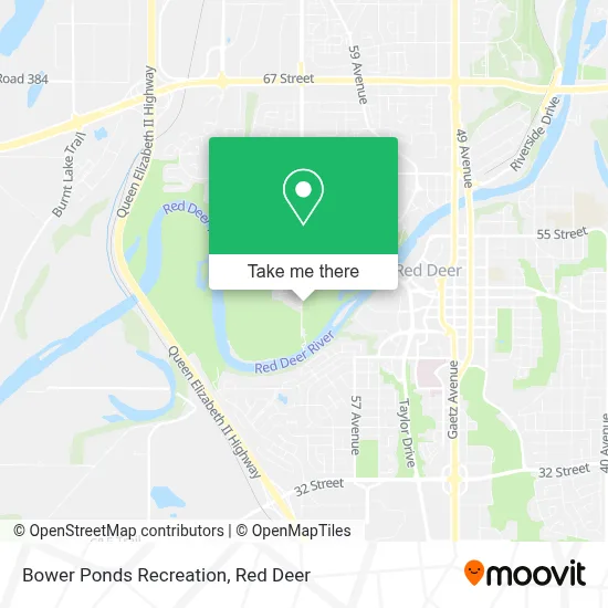 Bower Ponds Recreation map