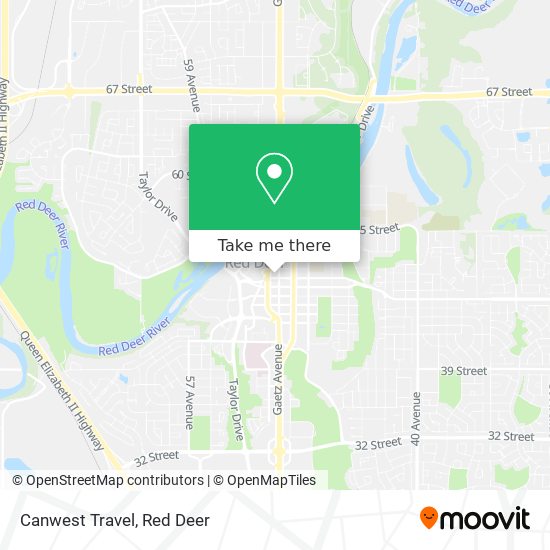 Canwest Travel map