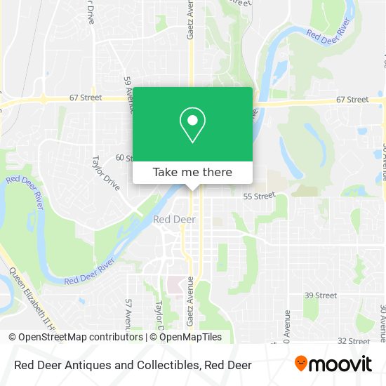 Red Deer Antiques and Collectibles map