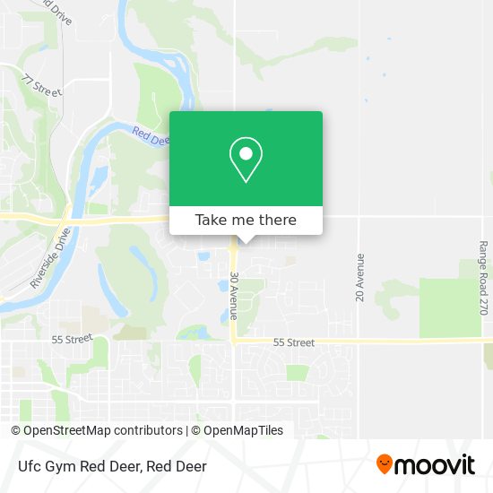 Ufc Gym Red Deer map