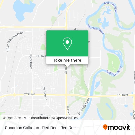Canadian Collision - Red Deer map