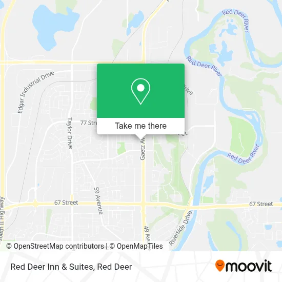 Red Deer Inn & Suites map