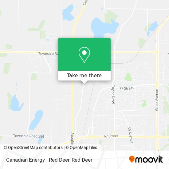 Canadian Energy - Red Deer map