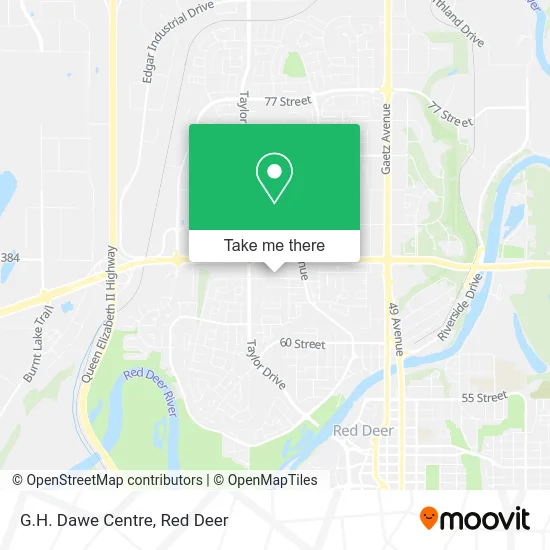 G.H. Dawe Centre map