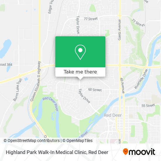 Highland Park Walk-In Medical Clinic map