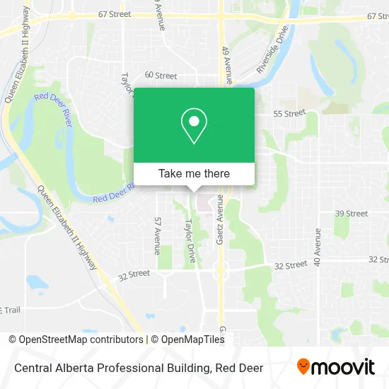Central Alberta Professional Building map