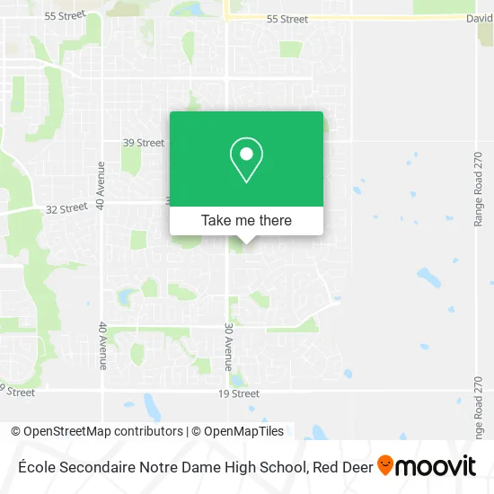 École Secondaire Notre Dame High School map