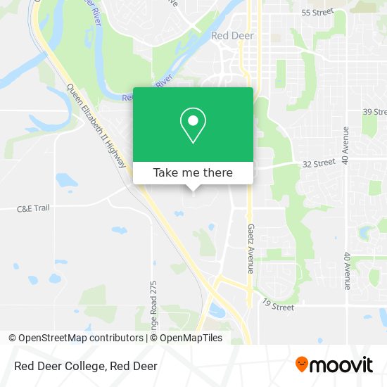 Red Deer College map