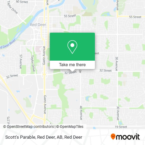 Scott's Parable, Red Deer, AB map