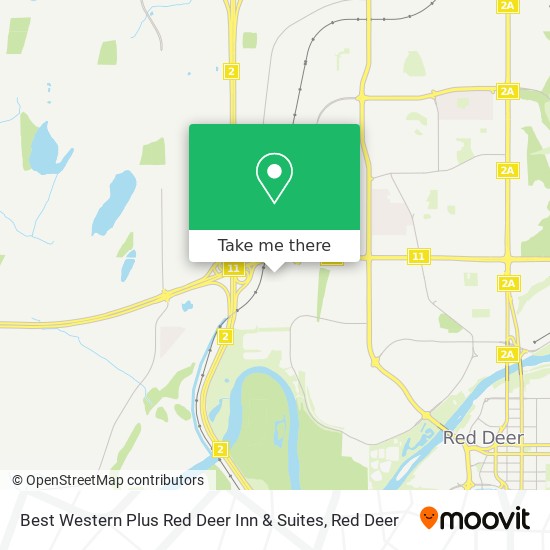 Best Western Plus Red Deer Inn & Suites map