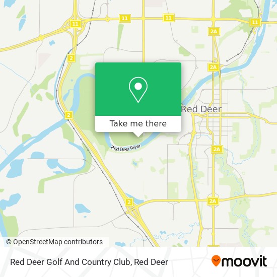 Red Deer Golf And Country Club map