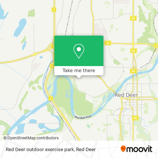 Red Deer outdoor exercise park map