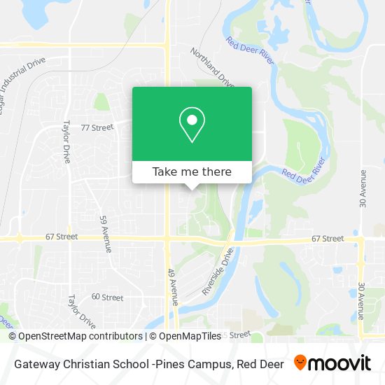 Gateway Christian School -Pines Campus map
