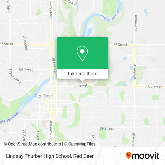 Lindsay Thurber High School map