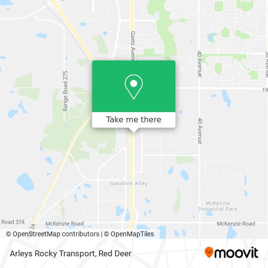 Arleys Rocky Transport map