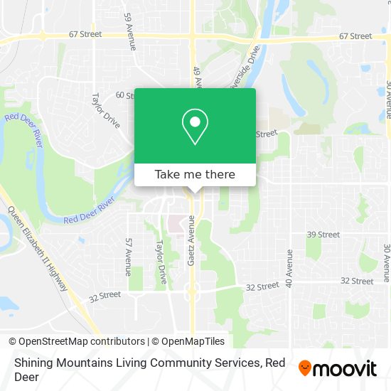 Shining Mountains Living Community Services map